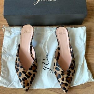 J. Crew Sophia V-Cut Kitten Heel Mules